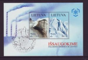 Lithuania Sc 890 2009 Polar regions  stamp sheet mint NH