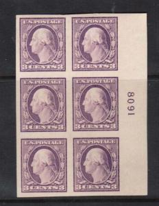 USA #483 VF/NH Plate Block