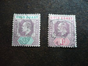 Stamps - Gold Coast - Scott# 38-39 - Used Part Set of 2 Stamps