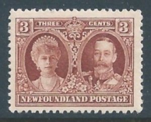 Newfoundland #165 MH 3c Queen Mary, George V