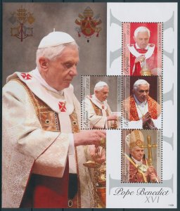 Bequia Stamps 2011 MNH Pope Benedict XVI Religion Christianity 4v M/S II