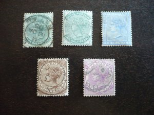 Stamps - Natal - Scott# 65,66,68,70,71 - Used Part Set of 5 Stamps