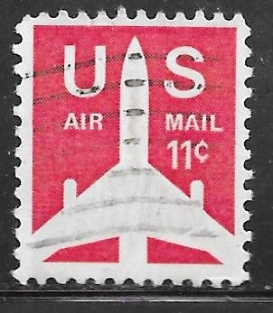 USA C78: 11c Plane Silhouette, single, used, F-VF