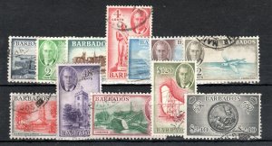 Barbados 1950 set to $2.40  SG 271-82 FU CDS 