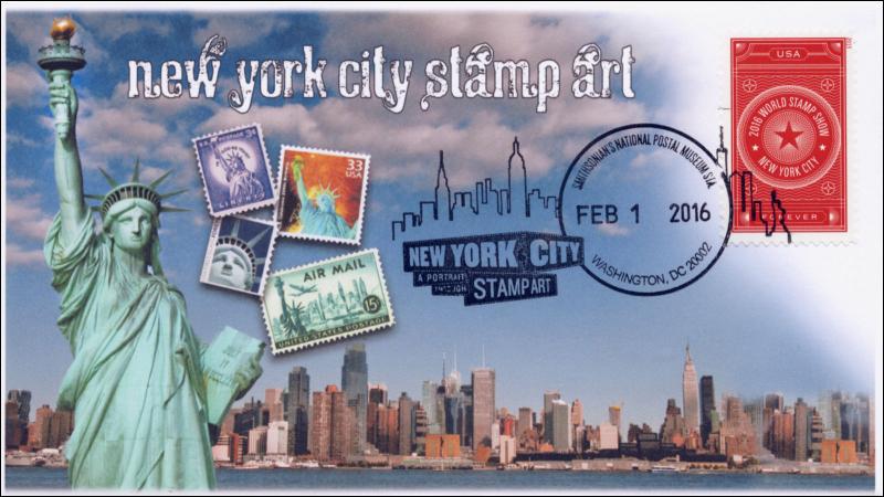 2016, New York City Stamp Art, Washington DC, Pictorial, World Show, 16-013