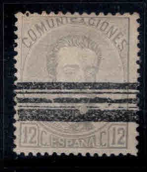 Spain Scott 182  Used  1872 stamp with a Bar Cancel