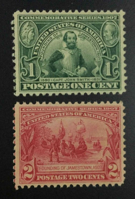 MOMEN: US STAMPS #328-329 MINT OG NH VF LOT #75205*