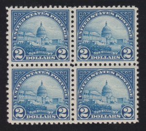 US 572 $2 U.S. Capitol Mint Block of 4 VF OG NH SCV $480