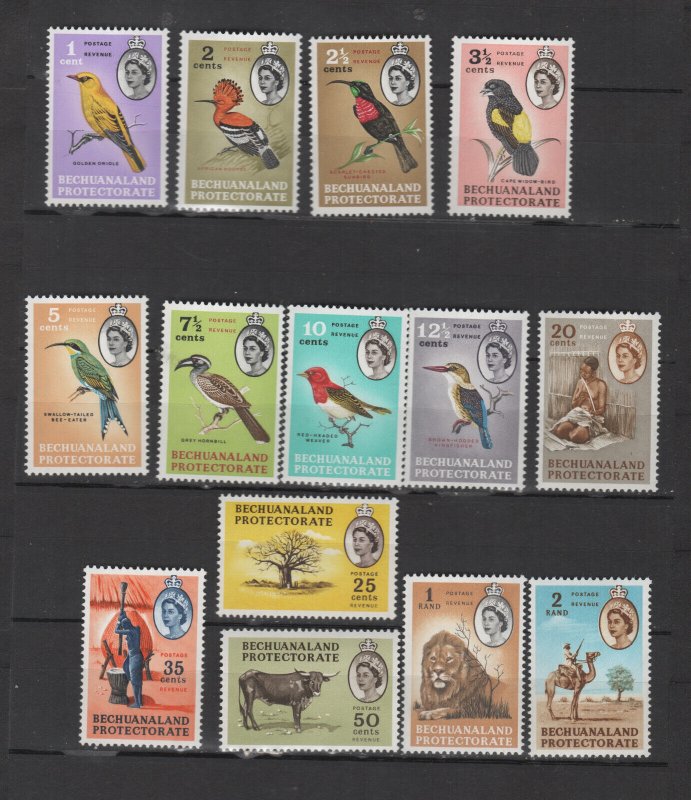 BECHUANALAND #180-193 VF lh Definitive Set Complete BIRDS lion cattle