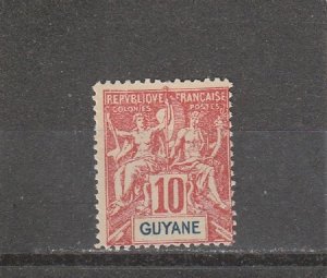 French Guiana  Scott#  38  MH  (1900 Navigation and Commerce)