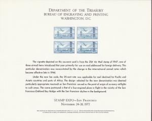 B21 Stamp Expo '72 souvenir card