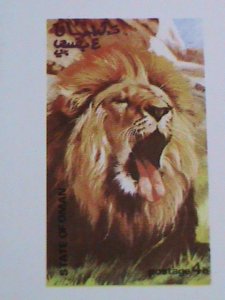 ​OMAN-1973 WORLD FAMOUS LOVELY WILD ANIMALS MNH IMPERF SHEET- VERY FINE