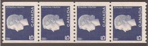 CANADA #409 MINT COIL STRIP OF 4 VF NH