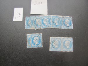 FRANCE 1862-71 USED SC 26 LOT  VF  (241)