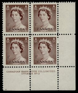 Canada 325 BR Block Plate 3 MNH Queen Elizabeth, Karsh