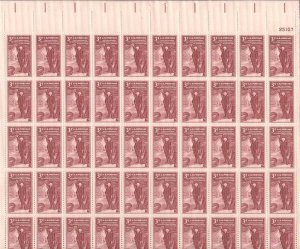 US Stamp - 1955 Pennsylvania Academy of the Fine Arts - 50 Stamp Sheet #1064