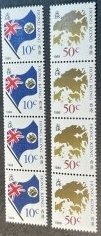 HONG KONG # 509a-510a--MINT/NEVER HINGED---COMPLETE SET IN STRIPS OF 4---1987