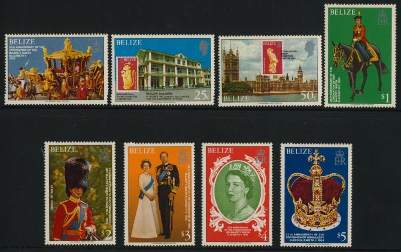 Belize 430-7 MNH Queen Elizabeth 25th Anniv of Coronation, Horse