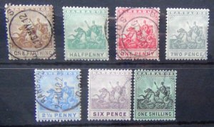 Barbados 1909 - 1910 set to 1s Used