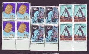 J22757 JLstamps 1972 indonesia set blk 4 mnh #819-21 space $48.00 scv