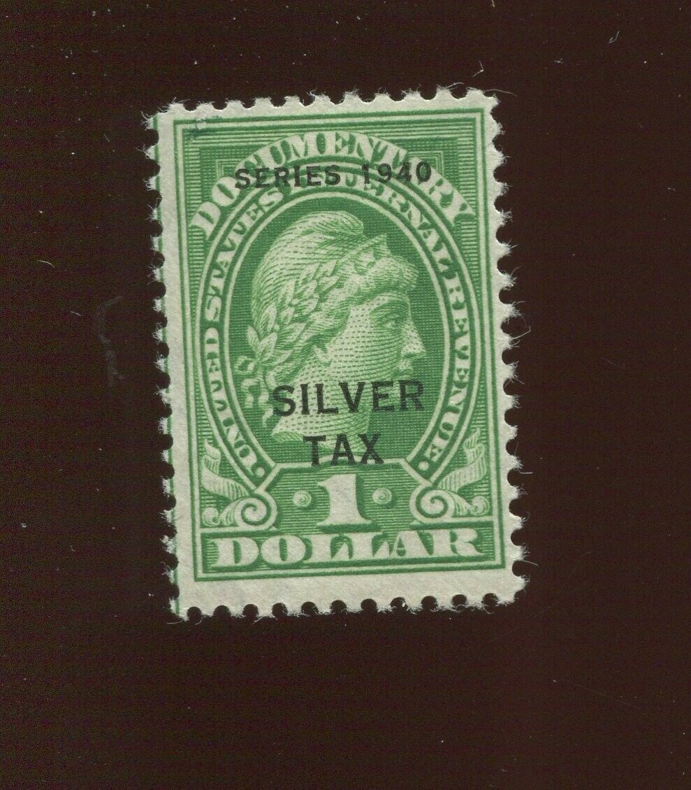 RG49 Silver Tax Revenue Mint Stamp (Bx 3343) United States, Revenues
