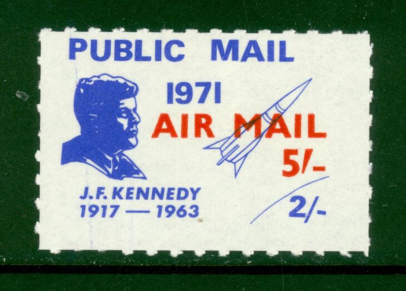 GREAT BRITAIN 1971 STRIKE POST LABELS 5s JOHN F KENNEDY SPACE AIRMAIL Issue MNH