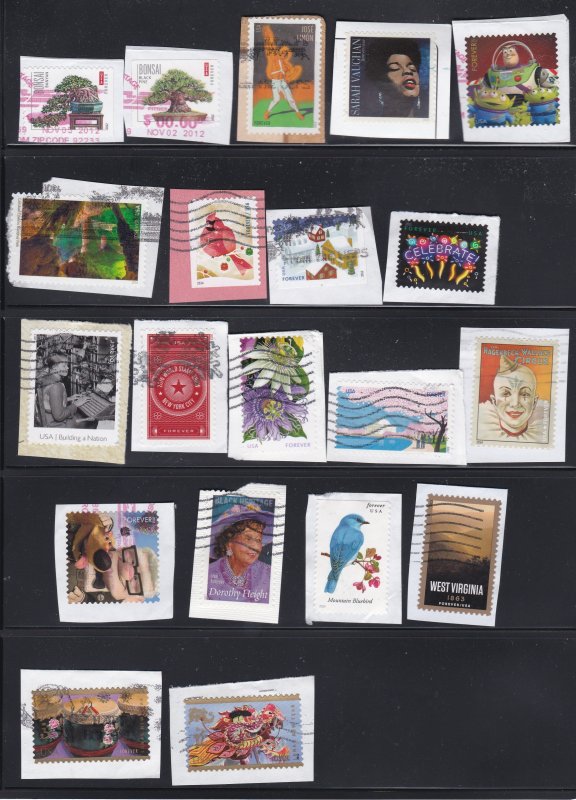 United States, 20 Different Used "Forever" Stamps United States