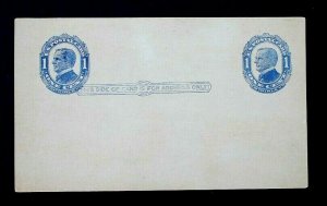 US #UX22a POSTAL CARD ERROR Double Impression Wide Displacement Unshaded  Bkgd