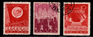 CHINA PRC Scott 402-404 Used 1959 Leaps forward in the steel industry set