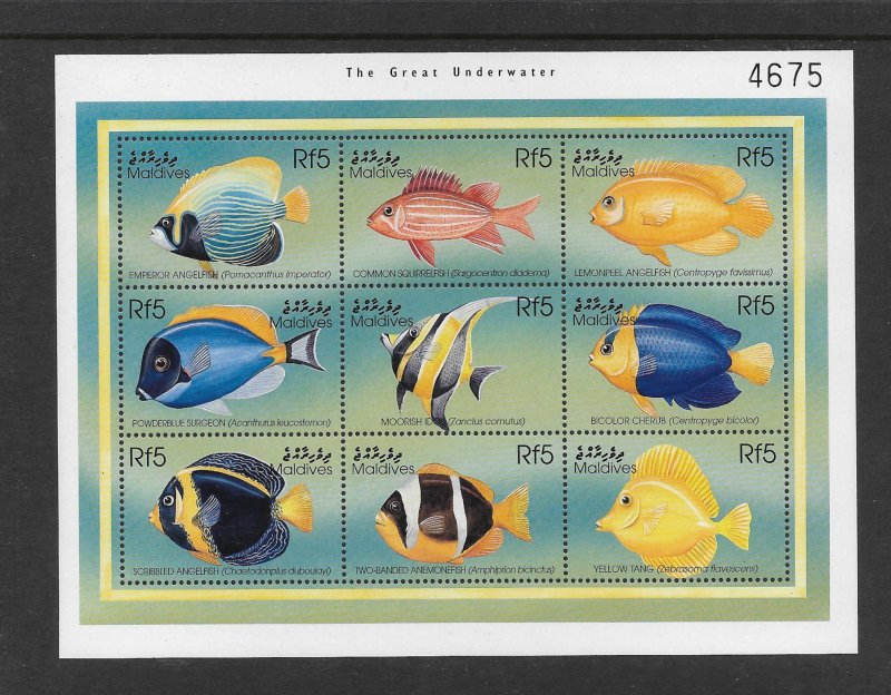 FISH - MALDIVES #2341 THE GREAT UNDERWATER  MNH