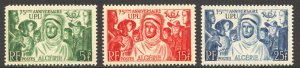 Algeria Scott 226-28 MNHOG - 1949 75th Anniversary of the UPU Set