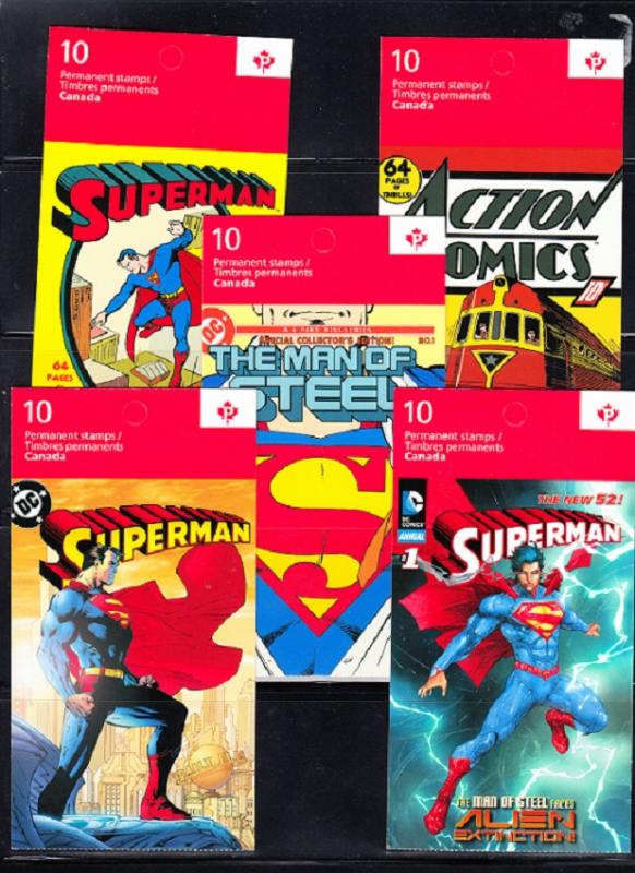 CANADA # 2683a -  Five (5) Booklet Superman - BK555,BK556, BK557, BK558, BK559