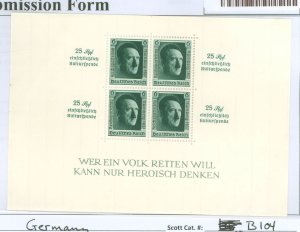 Germany #B104  Souvenir Sheet