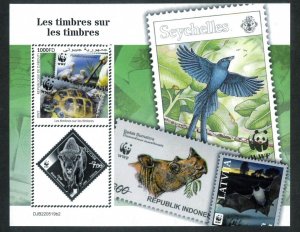 B0215 - DJIBOUTI - MISPERF ERROR Stamp Sheet - 2022 - Animals WWF-