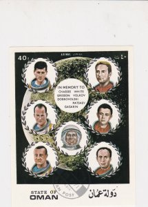 State of Oman Space Astronauts Memoriam cancelled Stamps Sheet Ref 23698