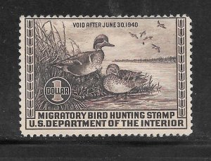 #RW6 MH Federal Duck Stamp