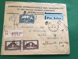 Algeria 1939 to Wien  stamps postal cover Ref 62387