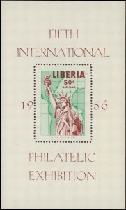 Liberia #C103, Complete Set, 1956, Stamp Show, Never Hinged