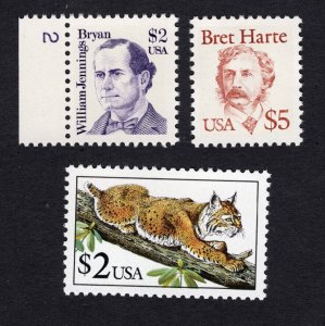 US   High Value Stamps #2195, 2196 & 2482,  MNH
