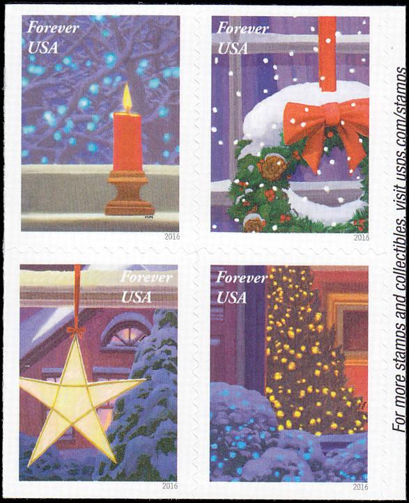 Scott 5145-5148 Holiday Window Views MNH Block