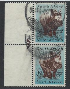 SOUTH AFRICA SC# 223 F-VF U 1959 Pr w/marginal arrow