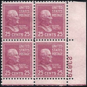 829 Mint,OG,NH... Plate Block of 4... SCV $5.50