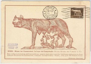 54542 - ITALY - POSTAL HISTORY: MAXIMUM CARD - 1939 HISTORY Rome LUPA-