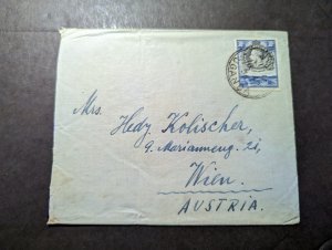 1936 British KUT Cover Uganda to Vienna Austria