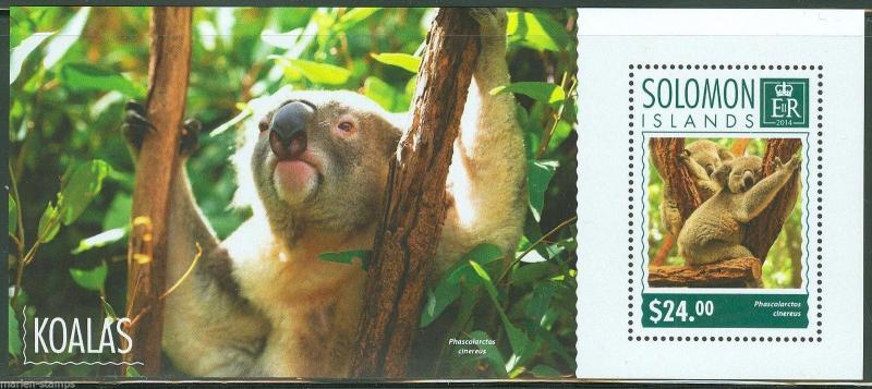 SOLOMON ISLANDS  2014 KOALAS  SOUVENIR SHEET MINT NH