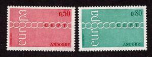 Andorra-French Adm-1971-SC 205-206-H-Common Design