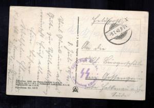 1940 Germany Oranienburg Concentration Camp KZ Guard PC Cover Waffen SS Feldpost