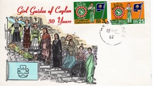Ceylon 1967 Sc 410-11 FDC 1