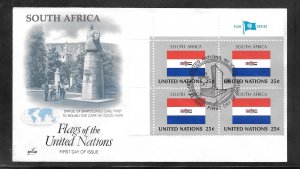 United Nations #558 FDC Flag Series South Africa Artcraft Cachet (A1203)