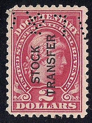 RD31 2 Dollars 1928-29 Series Stock Transfer Stamp used F-VF